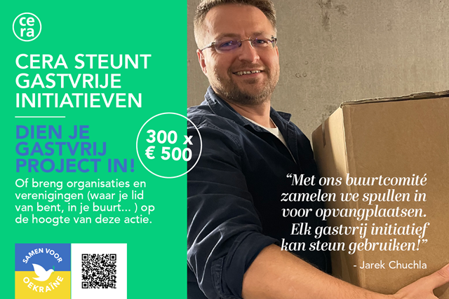 Cera steunt gastvrije initiatieven